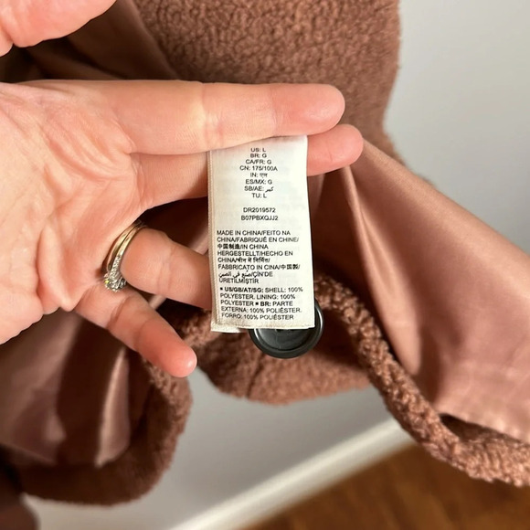 Daily Ritual Oversized Teddy Bear Fleece Jacket Size Large - Picture 10 of 11